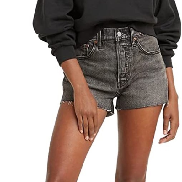 Levi’s 501 denim shorts black size 31 Better Weathered cut off shorts - Picture 1 of 14